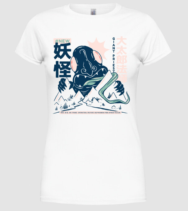 Daidarabotchi Yokai Anime model alb pe tricou