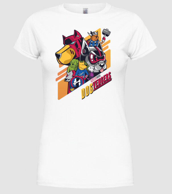 Dogvengers Câini Eroi model alb pe tricou