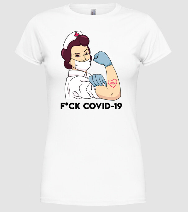 FCK Covid-19 Coronavirus model alb pe tricou