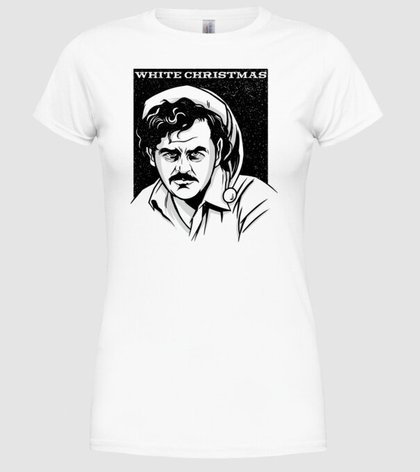 Crăciun alb cu Pablo model alb pe tricou