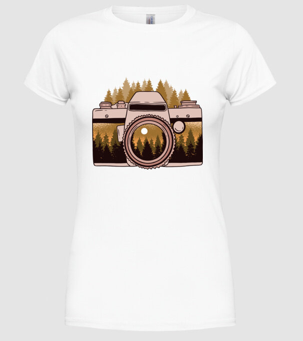 Natură Fotograf tricou fotograf model alb pe tricou