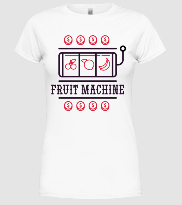 Fruit Machine Slot Machine model alb pe tricou