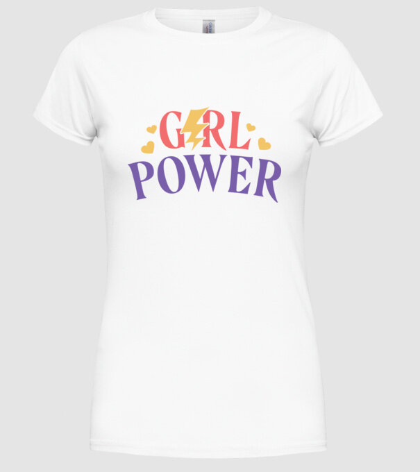 Girl Power Ziua Femeii model alb pe tricou
