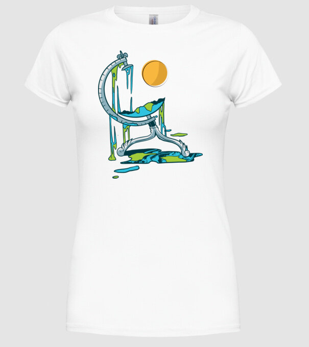Încălzire globală model alb pe tricou