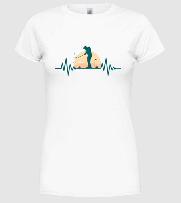 Golf Bătăi de inimă model alb pe tricou
