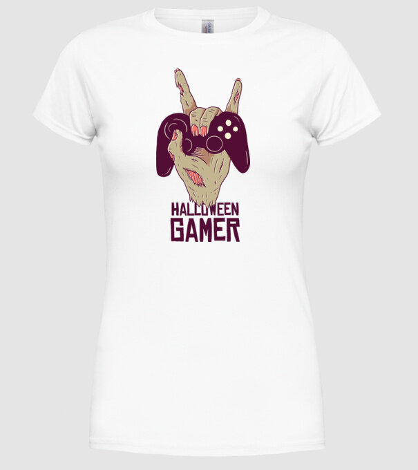 Halloween Gamer tricou Zombie model alb pe tricou