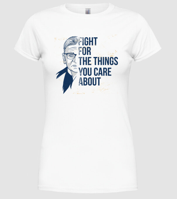 Luptă pentru lucrurile la care ții model alb pe tricou