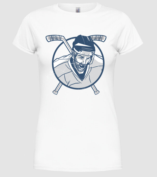 Hochei Jucător Hochei de gheață model alb pe tricou