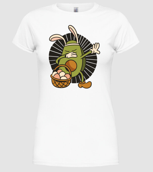 Avocado de Paște DAB model alb pe tricou
