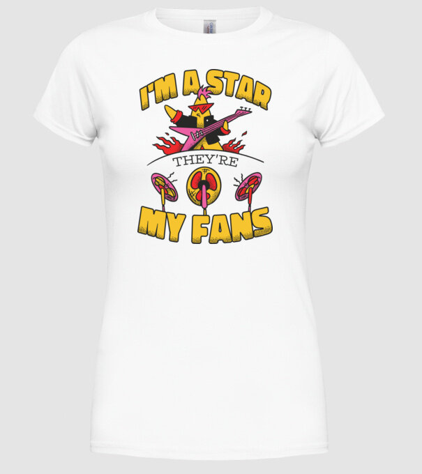 'I''m a Star, They''re my Fans' model alb pe tricou