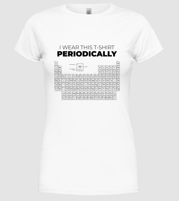 I wear this t-shirt periodically model alb pe tricou