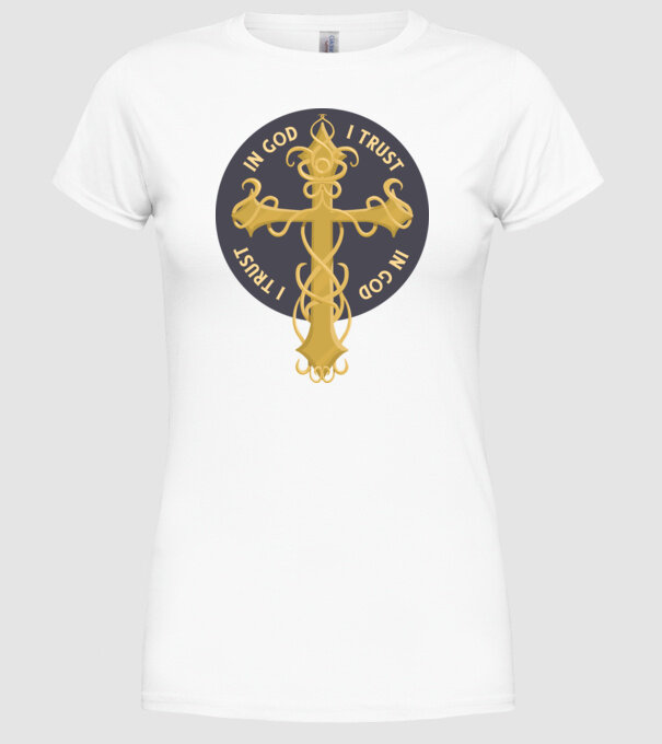 In God We Trust model alb pe tricou