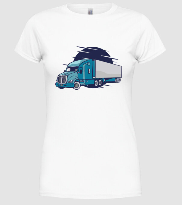 Tricou Șofer de camion model alb pe tricou
