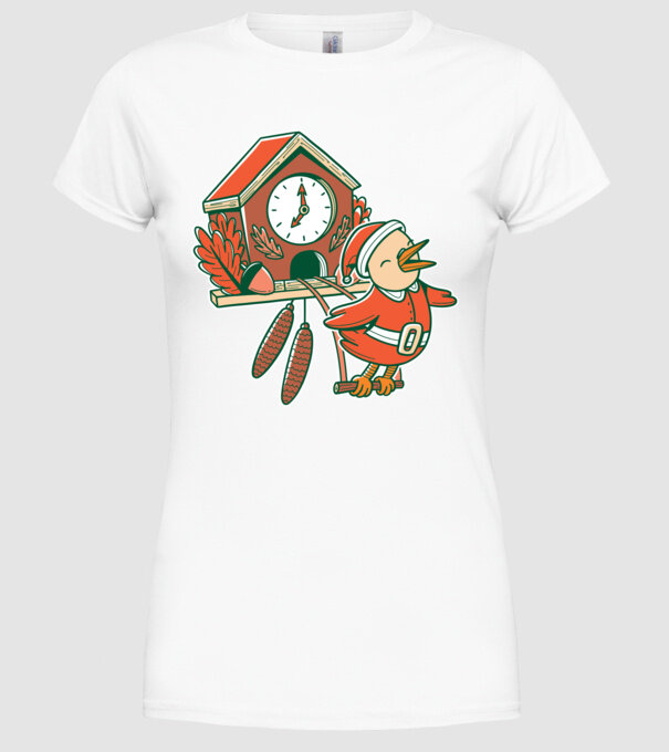 Cuc de Crăciun model alb pe tricou