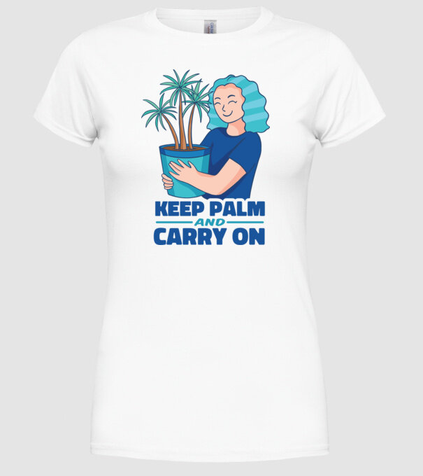 Keep Calm and Carry On model alb pe tricou