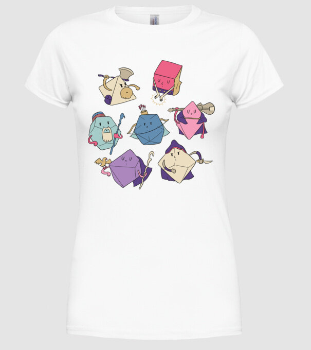Caractere Cub model alb pe tricou