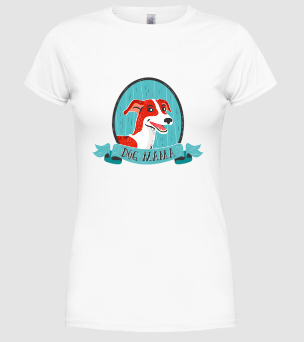 Câine Mamă model alb pe tricou
