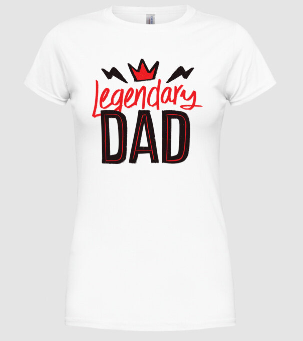 Tată legendar model alb pe tricou