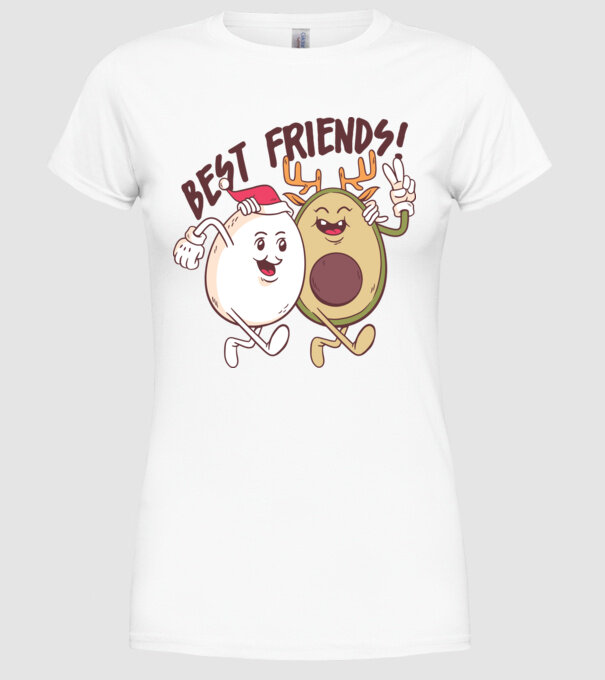Cei mai buni prieteni vegan model alb pe tricou