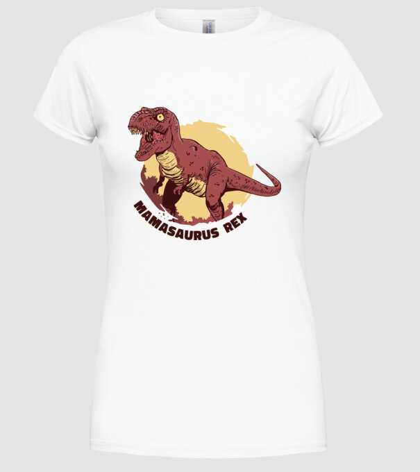 mamasaurus rex model alb pe tricou