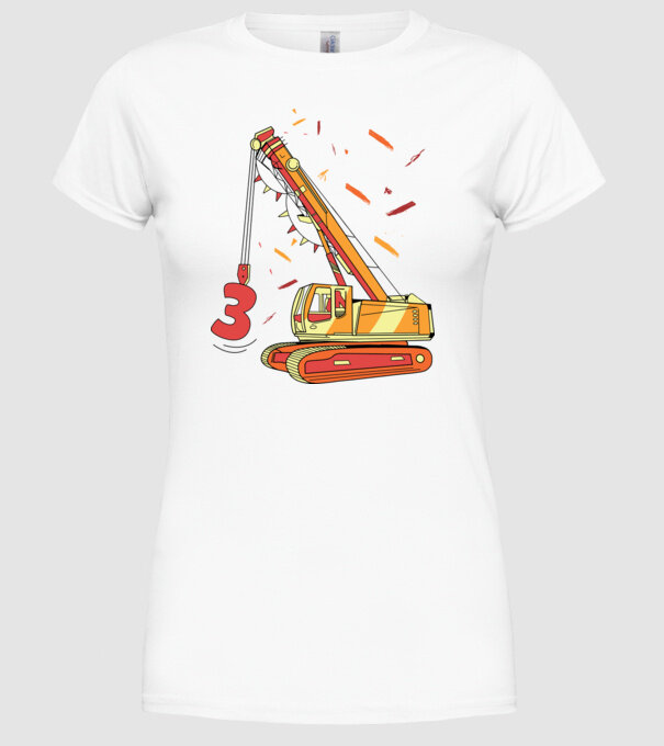 Prindere 3rd Birthday model alb pe tricou