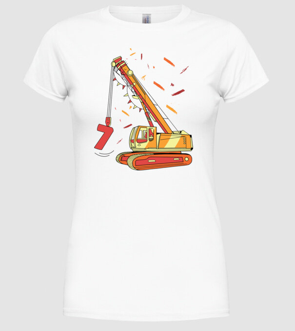 Prindere 7th Birthday model alb pe tricou