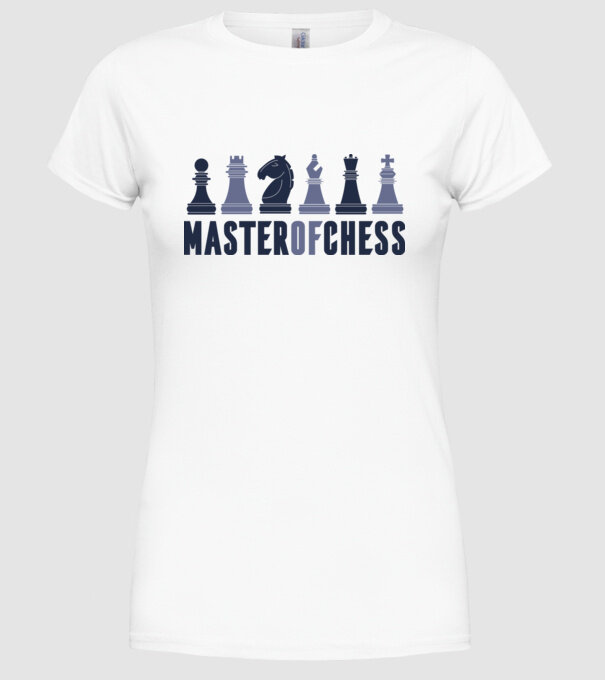 Master of Chess model alb pe tricou