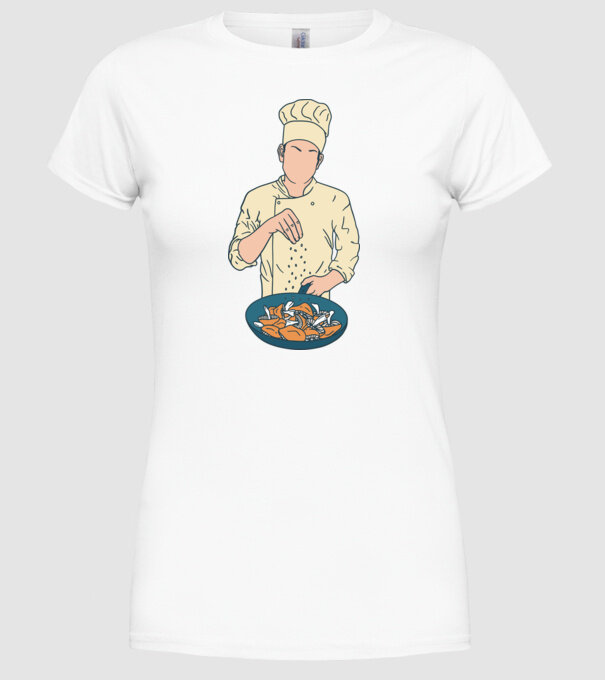 Maestru Bucătar model alb pe tricou