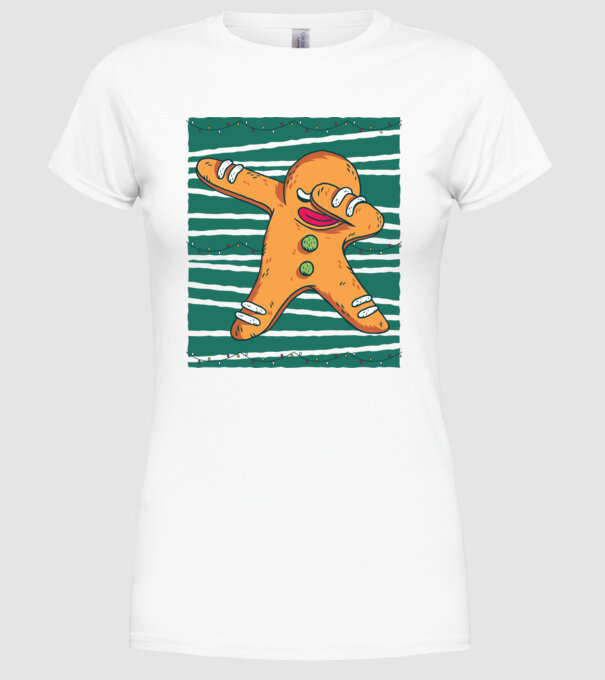 Turtă dulce DAB Crăciun model alb pe tricou