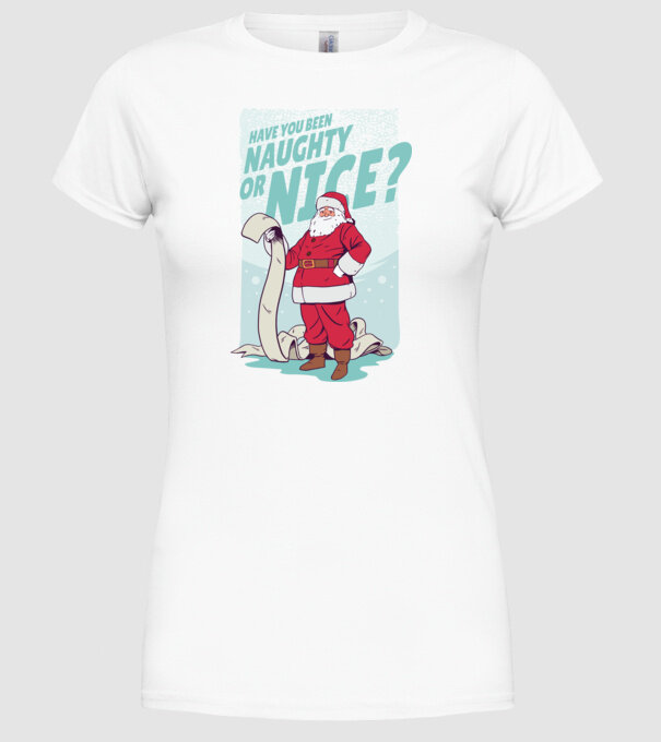 Lista de cadouri Moș Crăciun - tricou Crăciun model alb pe tricou