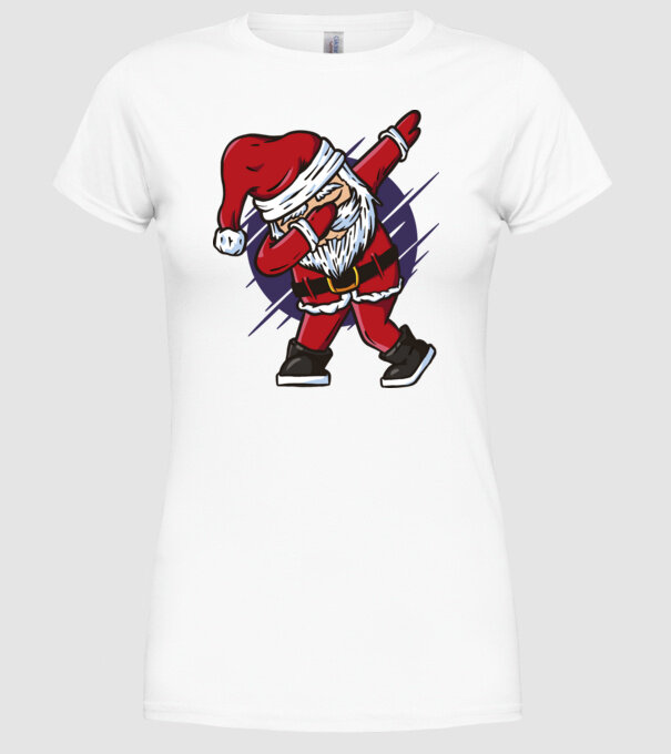 Moș Crăciun DAB model alb pe tricou