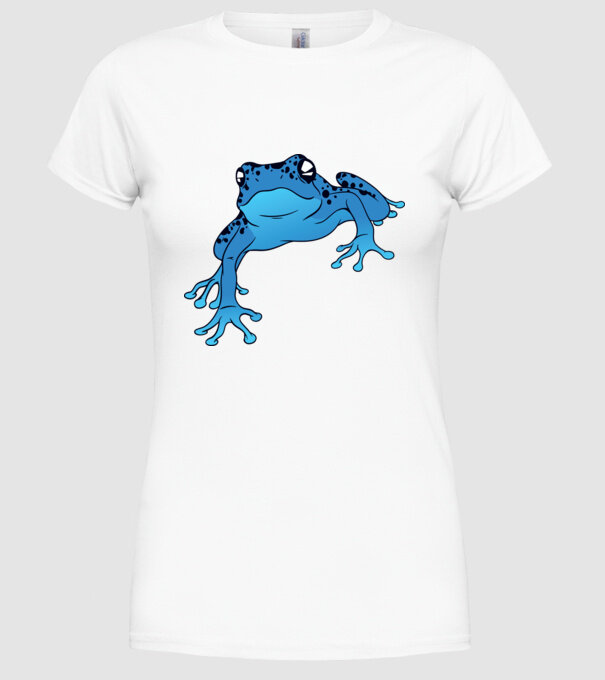 Broască otrăvitoare model alb pe tricou