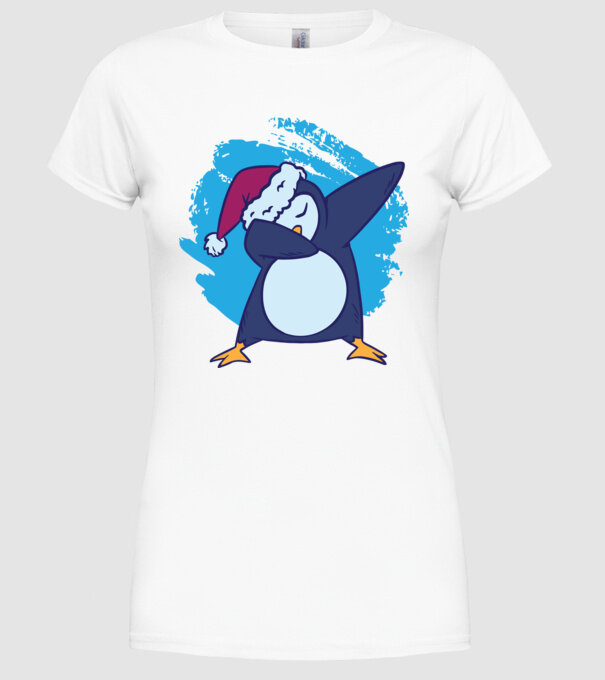 Pinguin DAB model alb pe tricou