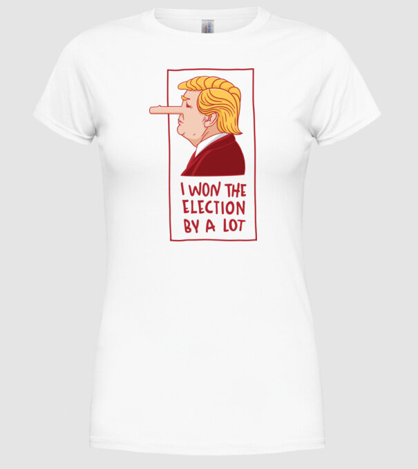 Pinocchio Trump model alb pe tricou