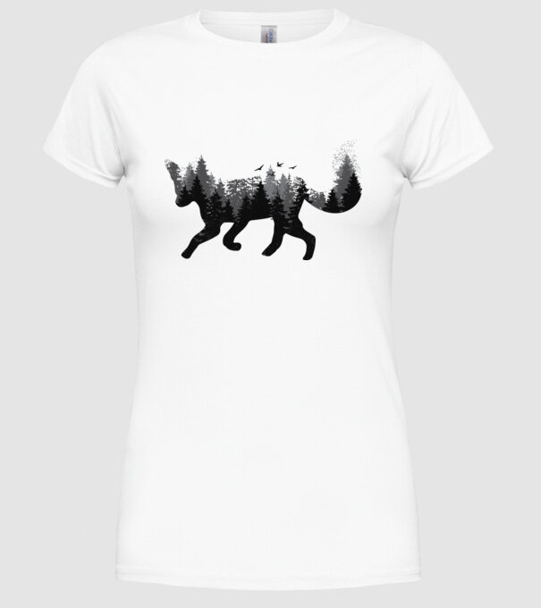 Vulpe pădure Natură model alb pe tricou