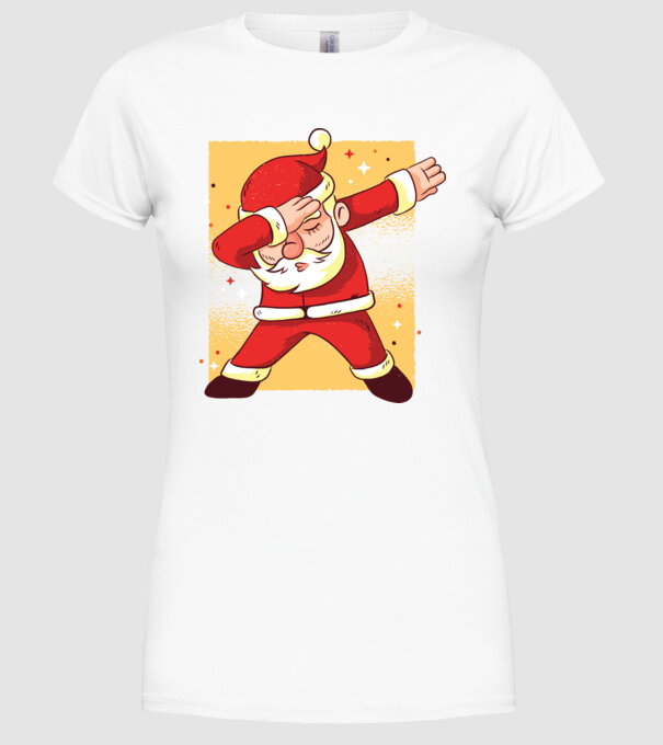 Santa DAB Moș Crăciun model alb pe tricou