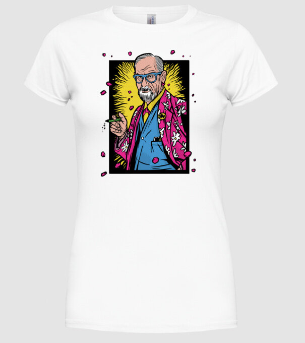 Sigmund Freud Filozof model alb pe tricou
