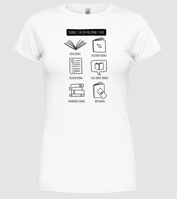Program de timp liber - Citit model alb pe tricou