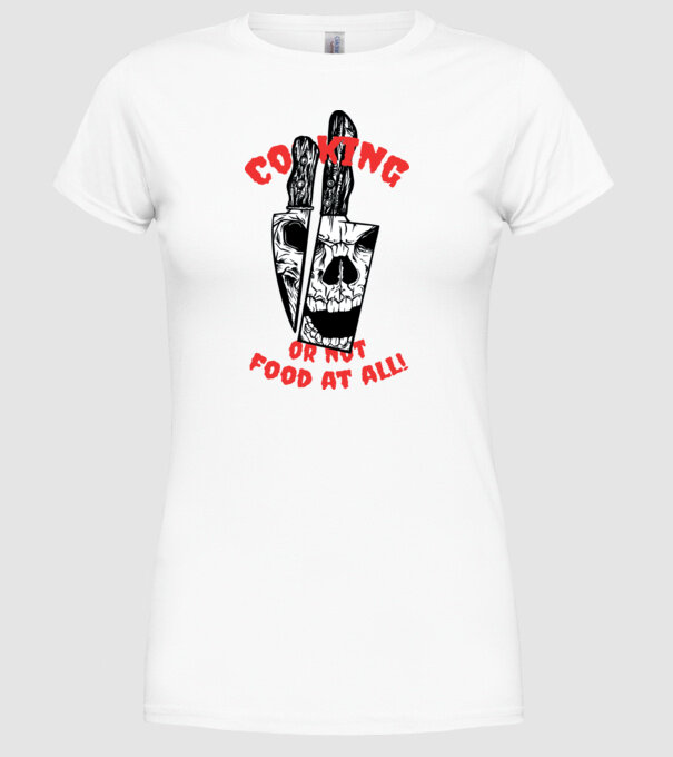 Cuțite de bucătar model alb pe tricou