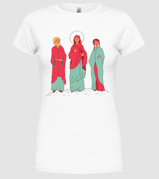 Sfinți model alb pe tricou