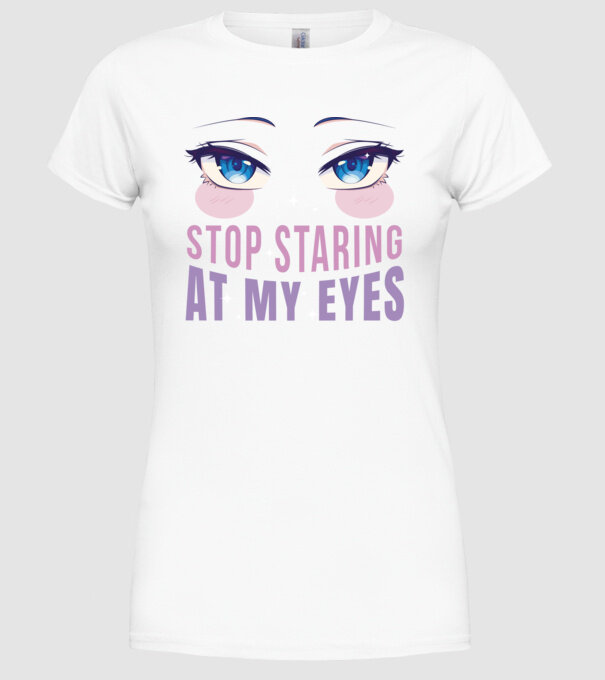 Ochi sexy Anime model alb pe tricou