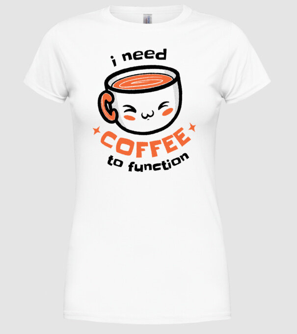 Am nevoie de cafea model alb pe tricou