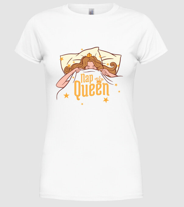 Regina somnului model alb pe tricou