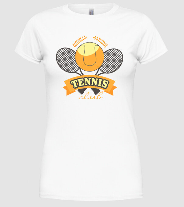 Tennis Club model alb pe tricou