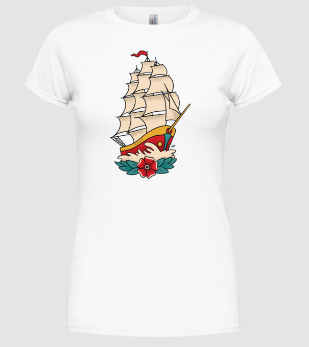 Vapor Tatuaj model alb pe tricou