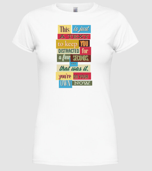 This is just a text to keep you distracted model alb pe tricou