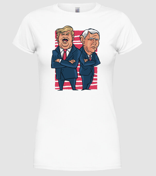 Trump Pence USA model alb pe tricou