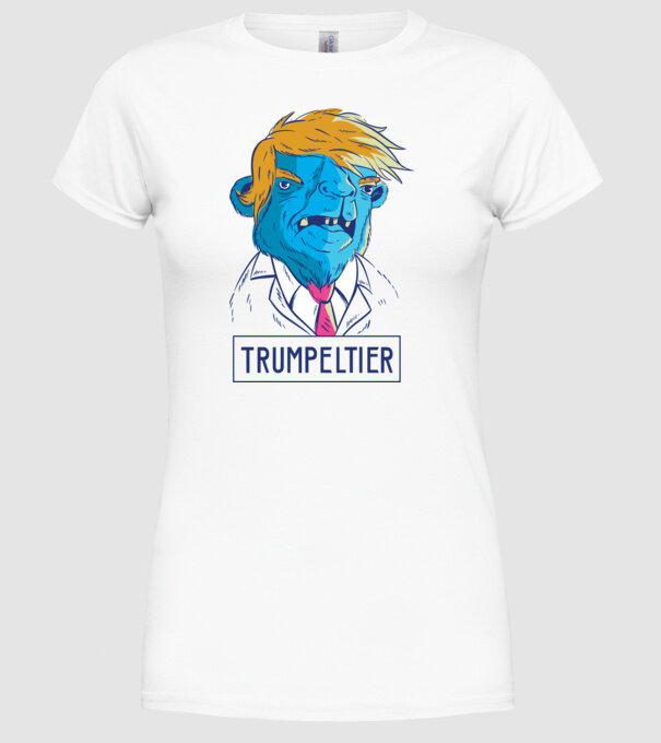 Trumpeltier monstru Trump model alb pe tricou