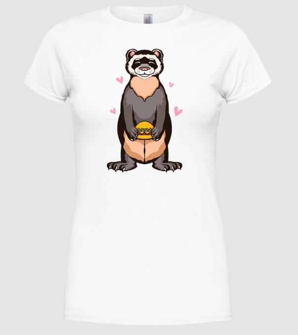Dihor vânător model alb pe tricou