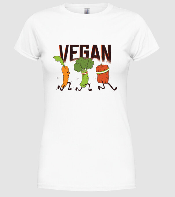 Legume vegan model alb pe tricou